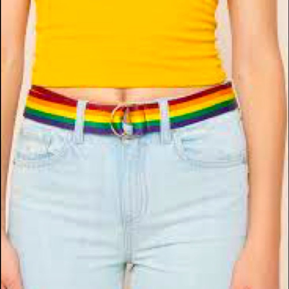 Garage Rainbow D-Ring Belt